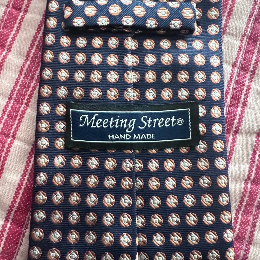 Meeting street Handmade Tie - Blue and Brown